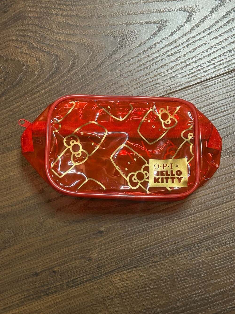 OPI x Hello Kitty Red Transparent Cosmetic Pouch